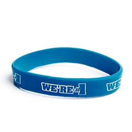 We're #1 Silicone Wristband - Blue