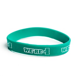 We're #1 Silicone Wristband - Green