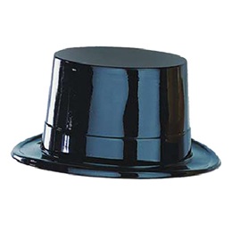Black Plastic Top Hat