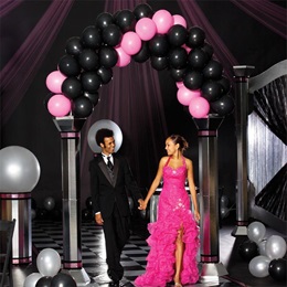 Pretty with Pink Black Balloon Arch Kit