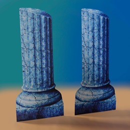Ancient Undersea Ruins Medium Columns Kit (set of 2)