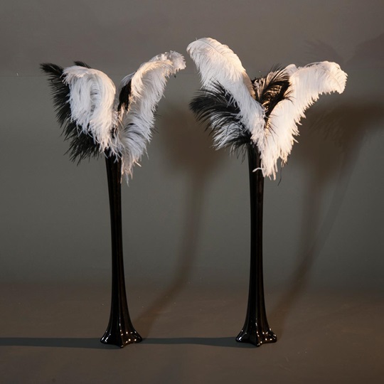 Black Fancy Feathers Vase Centerpiece Kit Anderson S