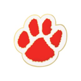 Paw Pin – Red/White