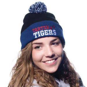 Cuffed Knit Beanie Hat with Pom